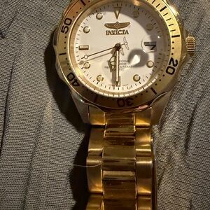 Invicta Gold and White Men's Watch